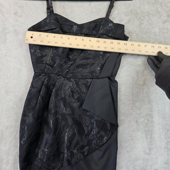 BCBGGeneration Dress Womens 2 Metallic Jacquard Sweetheart Strap Mini Party - Picture 3 of 13